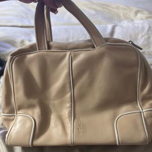 Loewe Tan Leather handbag with White Trim SOFT!!
